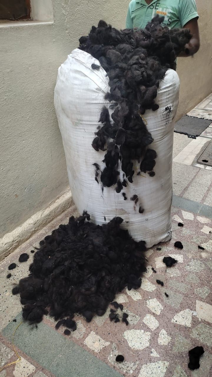 Human waste hair India Human hair raw materials india best quality hair india bangalore 